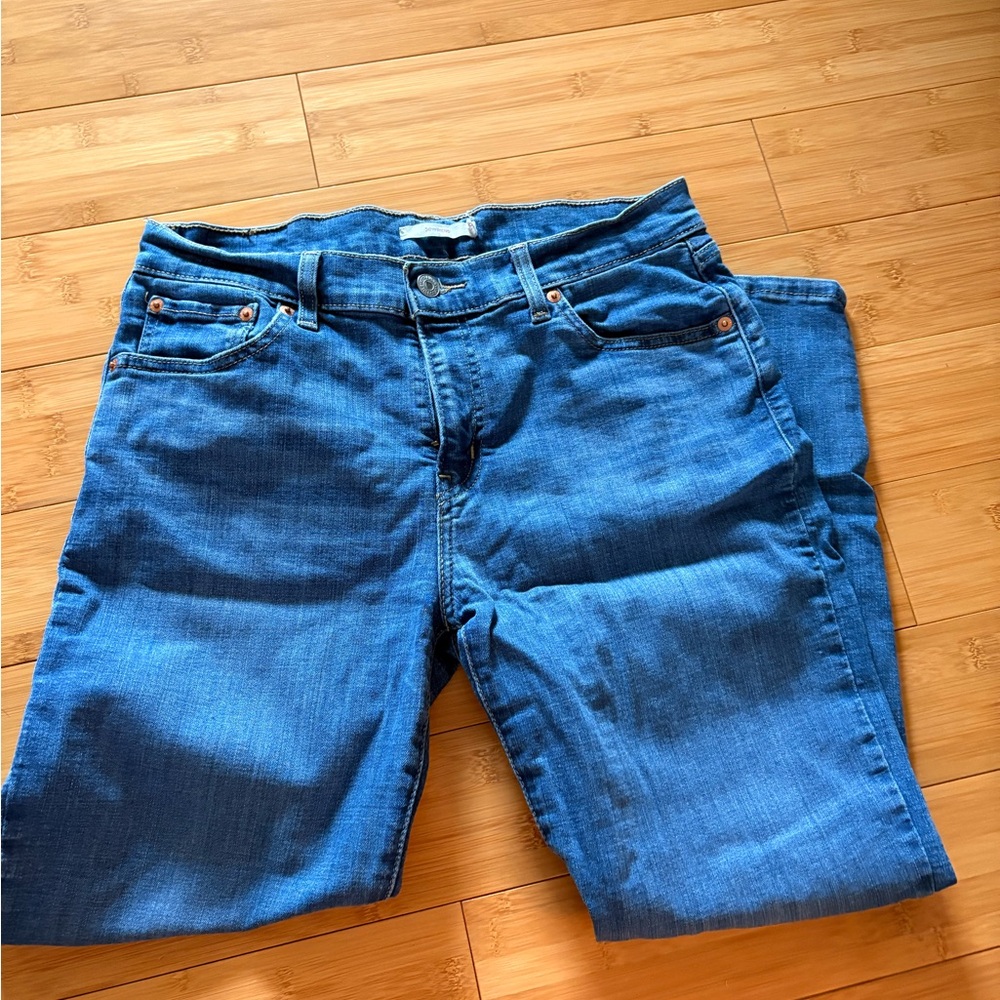 Levi's Blue Boyfriend Jeans Vibrant Denim